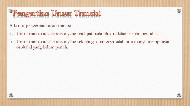 Sifat Unsur Transisi Periode Ke Empat Sifat Unsur Transisi Periode Ke Empat