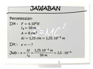 JAWABAN
Penyelesaian:
Dik :




Dit :

Jwb :
 