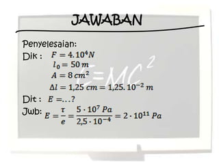 JAWABAN
Penyelesaian:
Dik :




Dit :
Jwb:
 