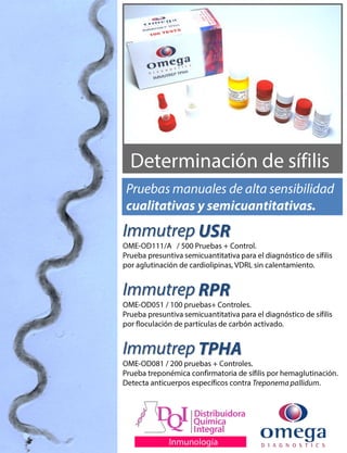 Omega Rpr Kit Omega Immutrep RPR - Sífilis | PDF