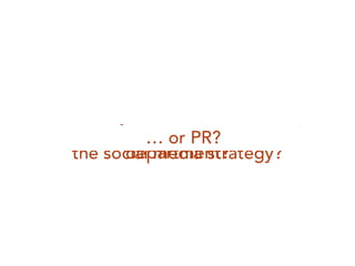 Anyone from the communications department?<br />Who’s from marketing?<br />Should the marketing department own the social ...