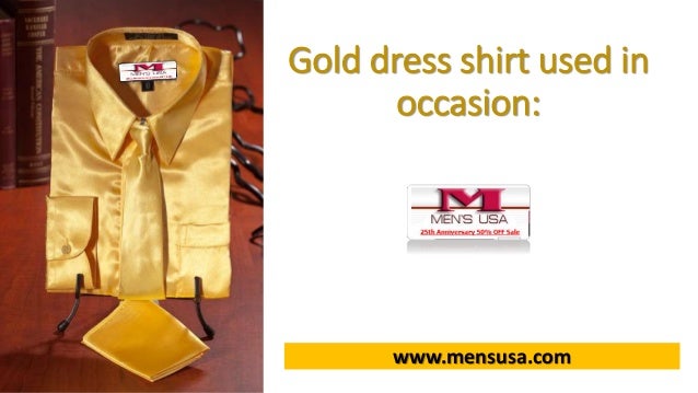 Gold Dress Shirts For Men And Women