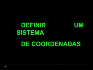 DEFINIR
SISTEMA

UM

DE COORDENADAS

 