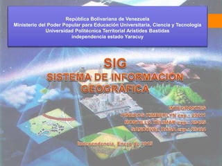 República Bolivariana de Venezuela
Ministerio del Poder Popular para Educación Universitaria, Ciencia y Tecnología
Universidad Politécnica Territorial Arístides Bastidas
independencia estado Yaracuy
 
