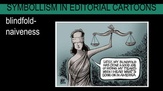 SYMBOLLISM IN EDITORIAL CARTOONS
blindfold-
naiveness
 