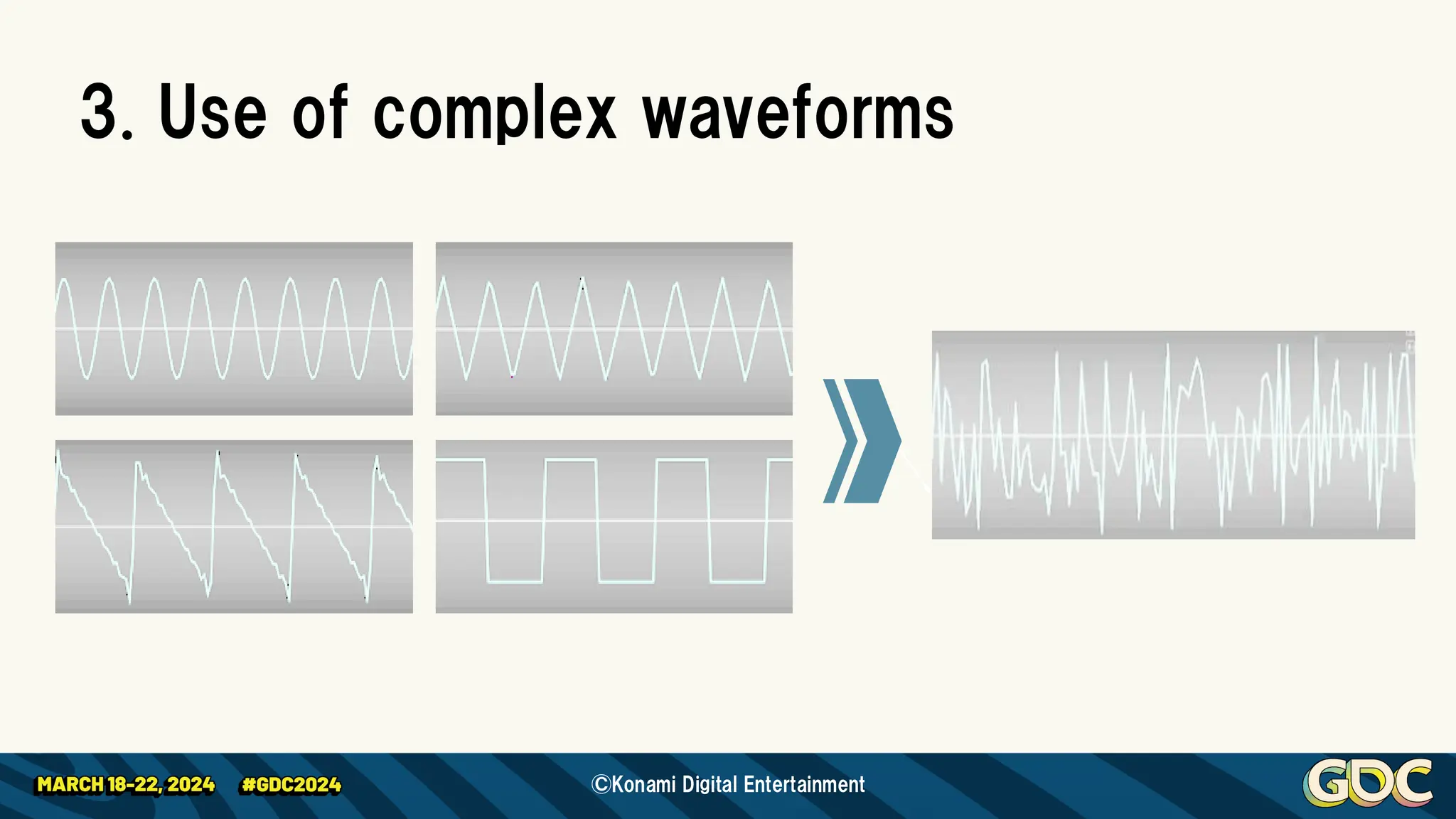 3. Use of complex waveforms
©Konami Digital Entertainment
 