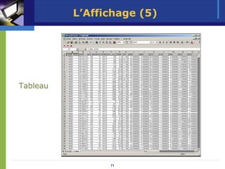 L’Affichage (5)




Tableau




                71
 
