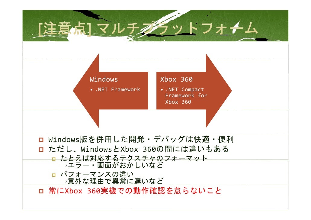 Xbox LIVEインディーズゲーム「ピアレビュー攻略」のためのXNAにおける