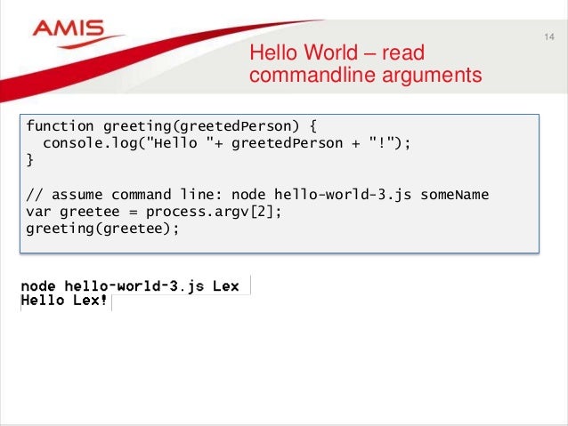 process.argv 2 technology Oracle Introducing an Node.js environment in
