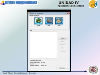 MAE. Wilmer Illescas Espinoza - Docente
UNIDAD IV
Aplicaciones de Escritorio
 