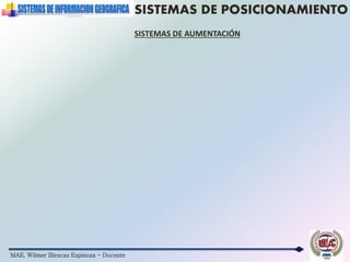 MAE. Wilmer Illescas Espinoza - Docente
SISTEMAS DE POSICIONAMIENTO
SISTEMAS DE AUMENTACIÓN
 