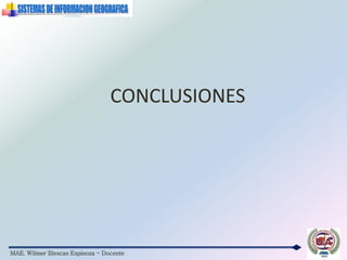 MAE. Wilmer Illescas Espinoza - Docente
CONCLUSIONES
 