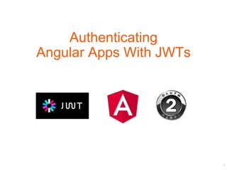 1
Authenticating
Angular Apps With JWTs
 