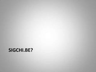 SIGCHI.be?