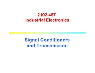 2102-487
Industrial Electronics

Signal Conditioners
and Transmission

 