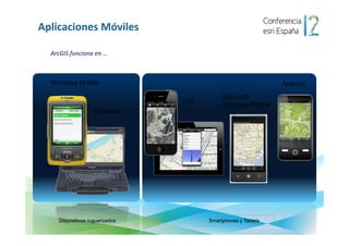 ArcGIS for Windows Mobile
Arquitectura

 Aplicación de campo centrado en tareas:
      Mobile Project Center
             ...