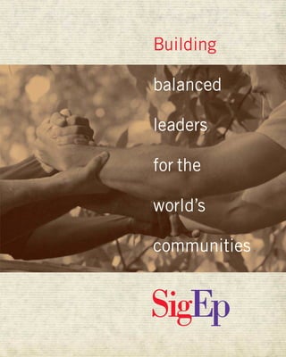 Building

balanced

leaders

for the

world’s

communities
 