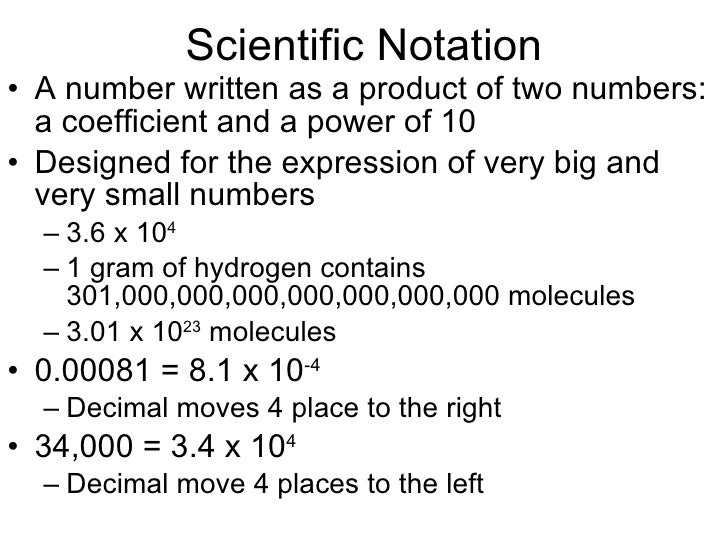 Sig fig and sci note