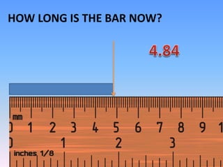 HOW LONG IS THE BAR NOW?
 