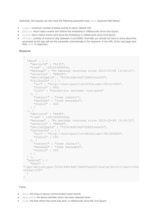 Sigfox API Documentation | PDF