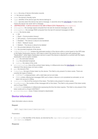 Sigfox API Documentation | PDF