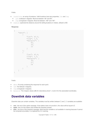 Sigfox API Documentation | PDF