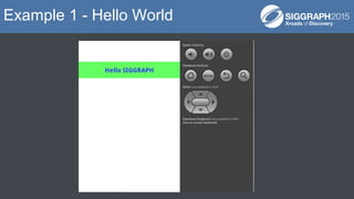 Example 1 - Hello World
 