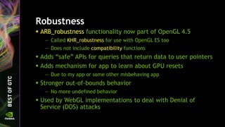 OpenGL 4.5 Update for NVIDIA GPUs
