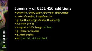 OpenGL 4.5 Update for NVIDIA GPUs