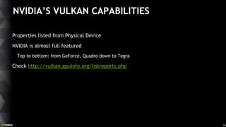 Siggraph 2016 - Vulkan and nvidia : the essentials | PPTX
