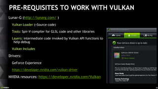 Siggraph 2016 - Vulkan and nvidia : the essentials | PPTX