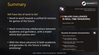 Past, Present and Future Challenges of Global Illumination in Games