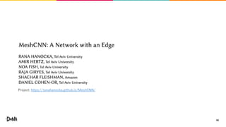 46
Project: https://ranahanocka.github.io/MeshCNN/
 