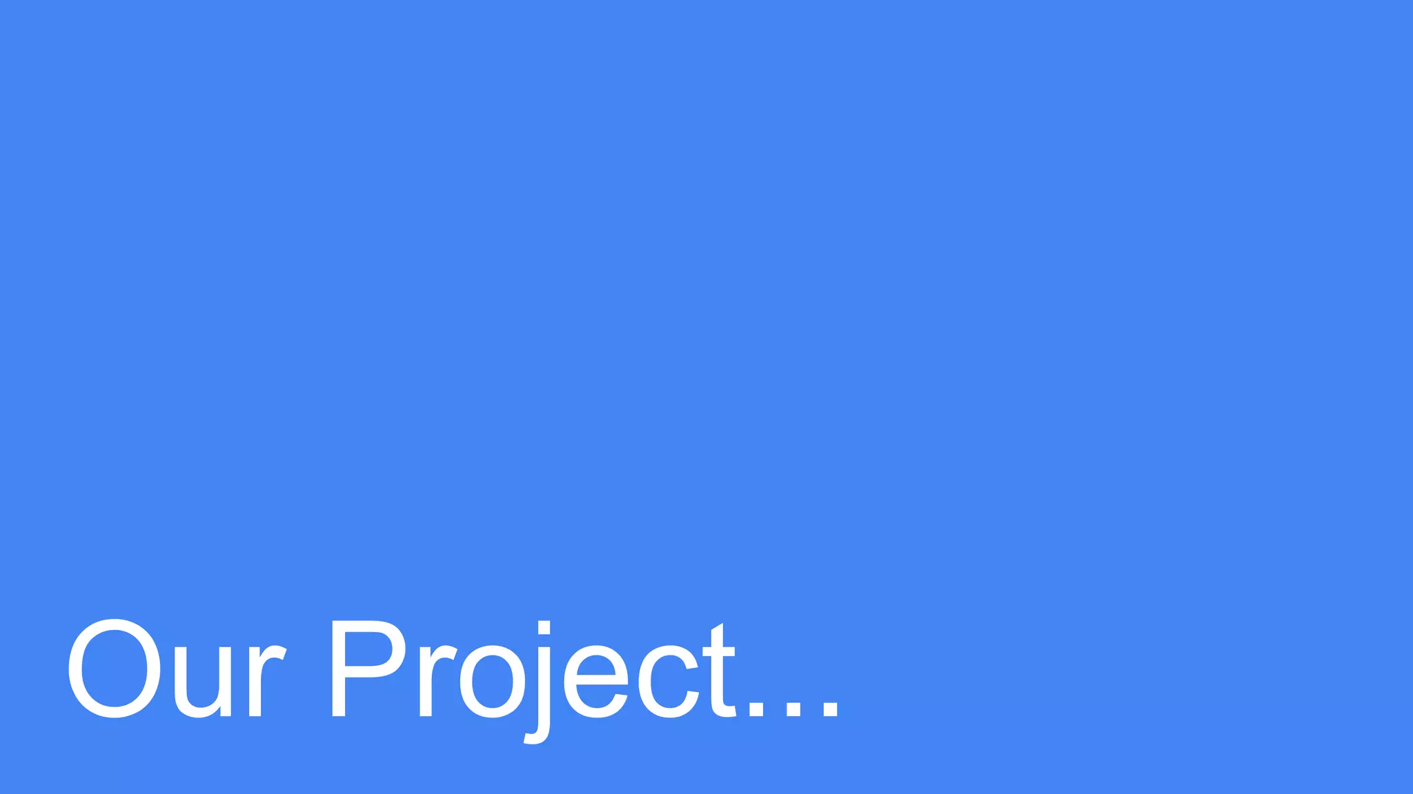 Our Project...