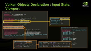 Vulkan Objects Declaration : Input State;
Viewport
 