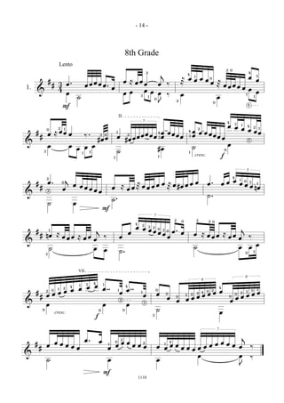 &
#
# 3
4
œ .
œ œ œ œ œ .
œ
œ ≈ œ œ
œ œ
j
‰
œ œ œ œ
œ
œ œ œ œ œ
œ
œ
œ
˙
œ œ œ œ œ
J
‰ œ
œ
œ
œ
Lento
1.
2
3 1
0
2
4
1
0
0
02
4
4
3
1
1
F
&
#
#
œ ≈ œ œ œ ‰ .
#œ œ œ
#œ œ œ œ œ œ œ
œ
œ
œ œ œ œ
œ
œ
œ œ œ œ œ œ
œ œ œ œ œ œ
œ œ
œ œ œ
˙
#œ ˙
œ
7
3
0 2 1
1 3
2 0
1
1
2
4
3
1
II
4
3
1
2
2
4
3 1 4
1
0
2
cresc. f
&
#
#
œ .
œ
j
œ œ œ œ œ œ
œ ≈
œ œ œ œ œ œ œ œ #œ œ œ œ œ . œ œ œ
œ œ œ nœ
˙ œ
˙ .
˙ .
5
2
2
0
4
1 0 3
1
F
&
#
# nœ ≈
œ œ œ ≈ œ œ
œ
j
‰ œ
œ
œ œ œ œ œ œ
œ
œ .
œ œ ≈ œ œ œ ≈
œ œ
œ
j
‰
˙ œ œ ˙ .
˙ œ œ
œ
7
3
1
4 2
23
0
03
2 0 0
3
30
2
&
#
# œ œ œ œ œ œ œ œ
œ ..
œ
œ ..
œ œ
œ
œ œ œ œ œ œ œ œ
œ
œ œ œ œ œ
œ œ œ
˙
œ
6
6
2
2
0
0 0 0
1
1
4
43 1
1
4
1
2
3
0
0
3
0
0
0
2
2
2
4
4
0
0
0
2
2
3
VII
cresc.
f
&
#
#
œ
œ œ œ œ œ
œ . œ
œ
œ
œ œ
œ œ œ œ œ
œ œ
œ œ œ œ œ œ œ œ œ œ œ
j
‰
˙ œ œ
œ œ
J
‰
7
1
4
F
1
0
2
2
- 14 -
8th Grade
1110
 