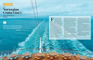 ISSUE 1 | SIGHTSEER  19  18  SIGHTSEER | ISSUE 1
F
ocusing on guest happiness
and experience isn’t just
something that Norwegian
Cruise Line does on their
cruise ships – it’s also a driving force for the
digital media strategies. We recently got to
discuss these efforts along with future trends
with Norwegian Cruise Line’s Social Media
Manager, Evelyn Macki. A big focus for Macki
and her team? User-generated content.
Content shared by guests is collected,
rights-cleared, organized, and published
through the Chute platform. The Norwegian
Cruise Line team also enables their crew to
create and share by providing them with
the Chute Capture App, where they can take
photos, easily get model release signatures
from any guests featured, and then share
back with the social team.
Why so much focus on user-generated con-
tent? Put simply, it’s effective.
“Most of the content we publish is
user-generated content, and our community
responds much more to UGC than stock from
an engagement perspective,” Macki said. “The
integration of UGC into our content strategy
has definitely been an effective one.”
And true engagement is a vital metric for
Macki. Her team wants to really know what
content is driving brand love, so while using
authentic content is important, they also
make sure their copy encourages real interac-
tion over empty likes.
“Some brands continue to ask fans “to
like or to heart,” we don’t see this type of
engagement as valid or a true depiction of
fan affinity,” she said. “We like our posts to
inspire engagement due to quality and cre-
ativity of content, not because we are directly
requesting it.”
Being a source of great content for
consumers means always being aware of
upcoming trends and thinking about how to
best implement them. What does she see
as a big future focus for all travel marketers?
Macki said that video, particularly 360 and
virtual reality, should be on the radar of travel
marketers. However, the challenge she’s
seeing already is keeping consumers engaged
and excited about the format – which takes
good storytelling.
“While 360 is growing in popularity, it is
really still not fully adopted,” she said. “Some
people are into it, others get bored after a
few seconds. I think the challenge for market-
ers is leveraging the technology but not rely-
ing on the 360 format to be the main driver of
engagement. Marketers will still need to tell
a good story via 360, it cannot just be 360 for
the sake of 360.”
As consumers also adapt to viewing and
creating their own 360 video, this could be
yet another way to bring authentic visuals
into a travel brand’s arsenal.
INTERVIEW
Norwegian
Cruise Line's
SOCIAL MEDIA MANAGER
Evelyn Macki
with
Most of the content we publish is user-generated
content,and our community responds much more to
UGC than stock from an engagement perspective.
– EVELYN MACKI
 