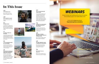 4  SIGHTSEER | ISSUE 1 ISSUE 1 | SIGHTSEER  5  
WEBINARS
SEETHE LATESTWEBINAR AND SIGN UP:
http://www2.getchute.com/webinar
Upcoming Topics Include:
Social Media Best Practices for Travel
Brands & Destinations
Social Video: The Formats, Strategies,
and Platforms You Need To Know
Metrics Matter: How Travel Brands
Should Set and Measure Social Goals
Discover the latest travel marketing trends and learn best practices
from real industry experts in our monthly webinar series!
In This Issue
06
08
10
12
16
18
20
24
28
LETTER FROM THE CEO
DIGITAL MARKETING UPDATE
UPCOMING EVENTS
2017 STATE OF TRAVEL ON
INSTAGRAM
5 TIPS FOR GENERATING MORE
UGC ON INSTAGRAM
INTERVIEW WITH NORWEGIAN
CRUISE LINE'S SOCIAL MEDIA
MANAGER EVELYN MACKI
THE 2017 SOCIAL MEDIA AND
TRAVEL REPORT
HIGHLIGHTS: UGC & INFLUENCER
BEST PRACTICES WITH VISIT
PALM SPRINGS
THE TRAVEL MARKETER'S GUIDE
TO WORKING WITH INFLUENCERS
Ranvir Gujral, CEO of Chute,
shares his thoughts on travel.
Discover the top social media
updates.
From governor’s conferences to
general travel marketing events,
this is your guide to where the
industry will be for the next few
months.
In this report developed by Chute
and Macromeasures, you'll find
the top destinations and topics
based on real traveler preferences
and interests.
Outside of standard ads and
social promotion, discover ways
brands can really amp up cus-
tomer participation.
Hear from Evelyn Macki on
the cruise line’s strategy for
Instagram success. Plus, discover
what trend she sees as pivotal
for travel marketing teams in
the future!
Chute surveyed hundreds of U.S.
consumers who have traveled
overnight in the past year to
better understand their pref-
erences and opinions on travel
brands’ social presences and also
to get a better understanding of
their personal sharing habits.
Visit Palm Springs shares best
practices when it comes to both
influencers and user-generated
content (UGC).
We answer the top questions
travel marketers have around
working with influencers.
26
ARE TRAVEL & TOURISM
WEBSITES THE LAST FRONTIER OF
PERSONALIZATION?
BVK's Creative Strategist, Rachel
Whitt, explores the question.
34
2016 – WHAT ITTELLS US
ABOUT 2017
MMGY Global's President & CEO,
Clayton Reid, shares his thoughts.
 
