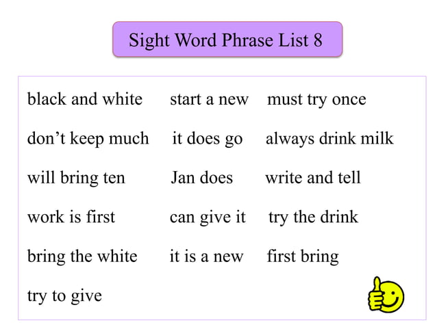 Sight Word Phrases Teaching Presentation | PPTX