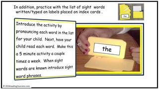 Building Reading Fluency - Sight Words and Phrases | PDF