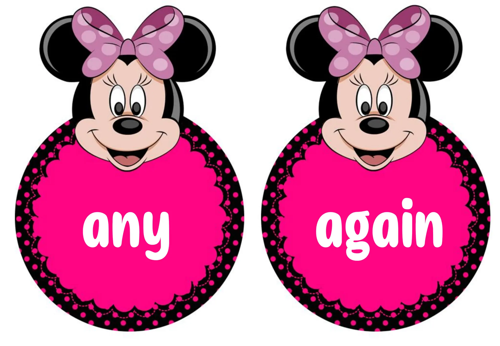 SIGHT WORDS MINNIE MOUSE FOR REMEDIAL READING | PDF
