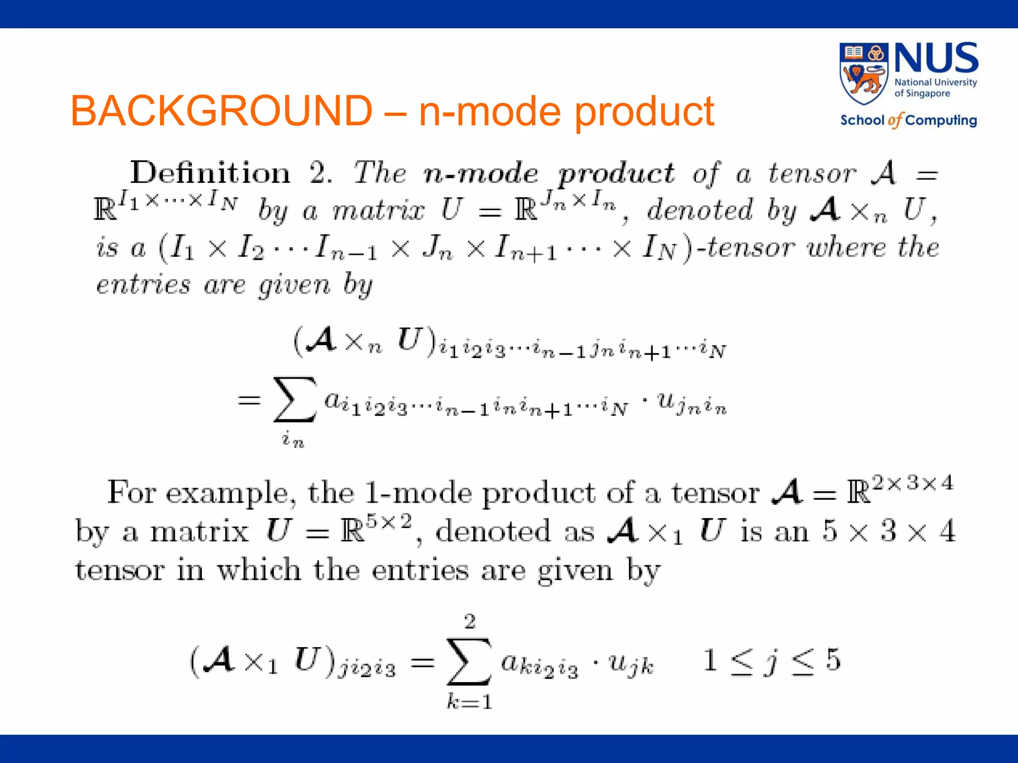 BACKGROUND – n-mode product
 