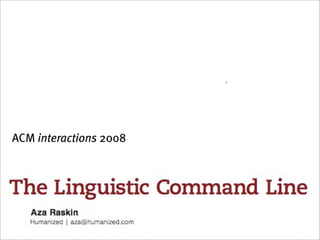 Ubiquity: Designing a Multilingual Natural Language Interface Slide 23