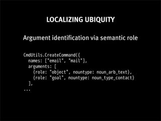 Ubiquity: Designing a Multilingual Natural Language Interface Slide 65