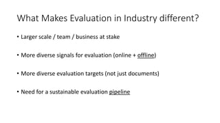 SIGIR Tutorial on IR Evaluation: Designing an End-to-End Offline Evaluation Pipeline