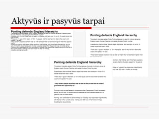 Aktyvūs ir pasyvūs tarpai 