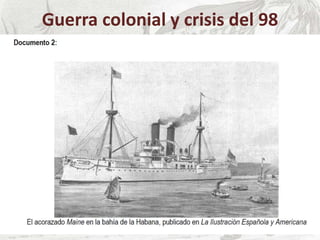 Guerra colonial y crisis del 98
 