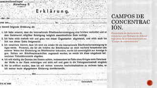 Formulario de declaración de 
renuncia a ser Testigos de Jehová-bajo 
pena de re-internamiento en 
"Campo de concentración" 
 