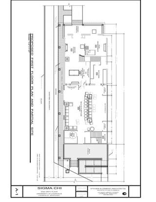 Sigma Chi  A 1    Proposed 1st Floor Plan   B&W Model (1)