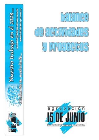 Balance de Actividades 2008